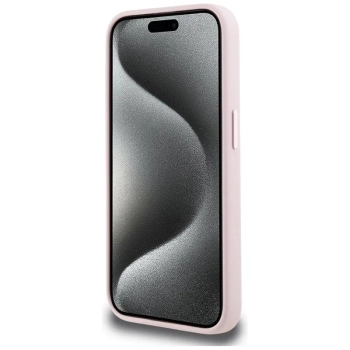 Karl Lagerfeld Silicone Shadow Metal Initial MagSafe - Etui do iPhone 15 Pro Max (różowy)