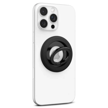 Spigen Nano Pop MagSafe Phone Ring - Magnetyczny uchwyt na palec z funkcją podstawki (Black Sesame)