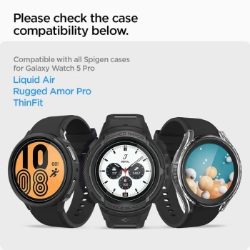Spigen GLAS.TR EZ FIT 2-Pack - Szkło hartowane do Samsung Galaxy Watch 5 Pro 45 mm (2 szt)