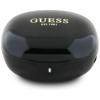 Guess Flat Classic Logo Electroplated - Słuchawki TWS + etui ładujące (czarny)