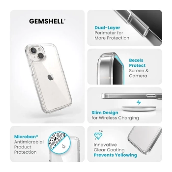 Speck Gemshell - Etui iPhone 15 / iPhone 14 / iPhone 13 (Clear)