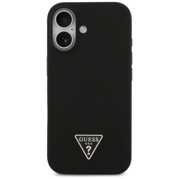 Guess Silicone Triangle Logo MagSafe - Etui iPhone 17 (czarny)