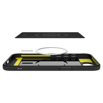 Spigen Rugged Armor Mag MagSafe - Etui do iPhone 16e (Matte Black)