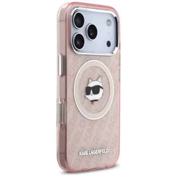 Karl Lagerfeld IML Choupette Head Logo MagSafe - Etui iPhone 17 Pro (różowy)
