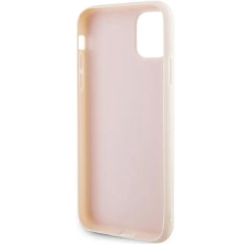 Karl Lagerfeld 3D Rubber Glitter Logo - Etui iPhone 11 (Różowy)