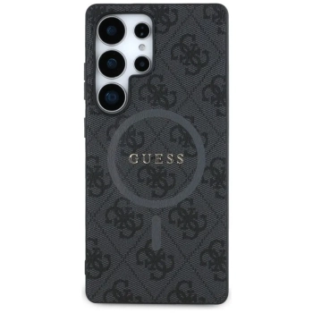Guess Leather 4G Colored Ring Classic Logo MagSafe - Etui do Samsung Galaxy S25 Ultra (czarny)