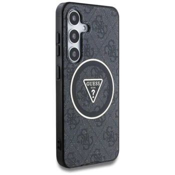 Guess 4G Glitter Triangle Buttons MagSafe - Etui do Samsung Galaxy S25 (czarny)
