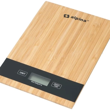 Alpina - Cyfrowa waga kuchenna bambusowa 5kg