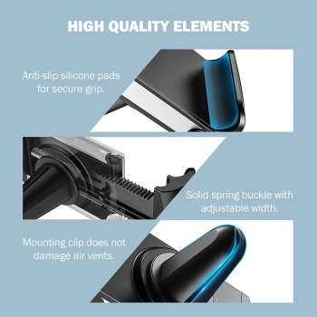 Crong Universal Smart Car Holder - Uniwersalny uchwyt samochodowy do telefonu 4