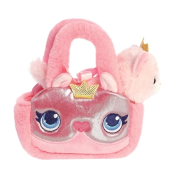 Fancy Pal - Pluszowa maskotka Kotka Księżniczka ze złotą koroną w różowej torbie 20 cm Eco-Friendly