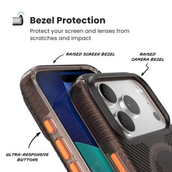Speck Presidio Lux Grip MagSafe - Etui iPhone 17 Pro (Luxury Shade Matte / Orange)