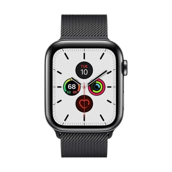 Crong Milano Steel - Pasek ze stali nierdzewnej do Apple Watch 42/44/45/49 mm (czarny)