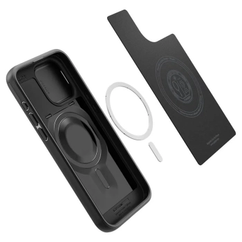 Spigen Optik Armor Mag MagSafe - Etui do iPhone 15 Pro (Czarny)