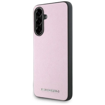 Karl Lagerfeld Saffiano Metal Logo - Etui do Samsung Galaxy A56 5G (różowy)