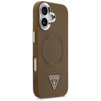 Guess Triangle Logo MagSafe - Etui iPhone 17 (brązowy)