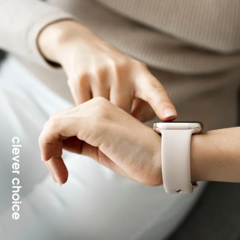 Crong Liquid - Pasek do Apple Watch 38/40/41mm (kamienny beż)
