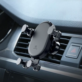 Crong Gravity Auto-Lock Car Holder - Uchwyt samochodowy grawitacyjny do telefonu 4,7”-6,5” (czarny)