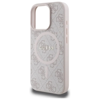 Guess 4G Ring Classic Logo MagSafe - Etui iPhone 16 Pro Max (różowy)