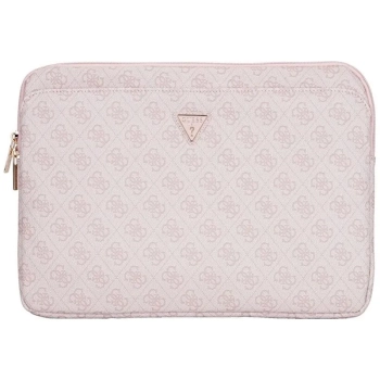 Guess 4G Zipper Pocket Triangle Logo Sleeve - Etui na notebooka 14" (różowy)