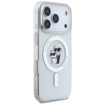Karl Lagerfeld IML Karl Choupette Glitter MagSafe - Etui iPhone 17 Pro (przezroczysty)