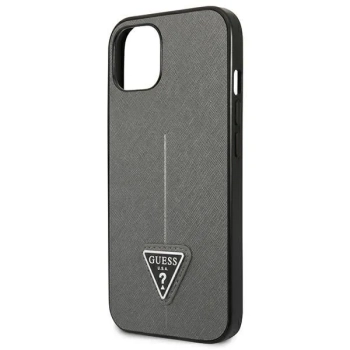 Guess Saffiano Triangle Logo Case - Etui iPhone 13 (srebrny)