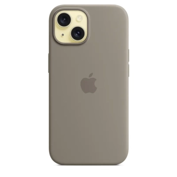 Apple Silicone Case - Silikonowe etui z MagSafe do iPhone 15 (popielaty brąz)