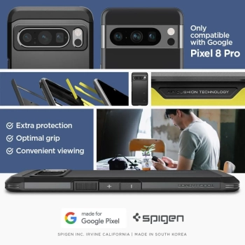 Spigen Tough Armor - Etui do Google Pixel 8 Pro (Czarny)