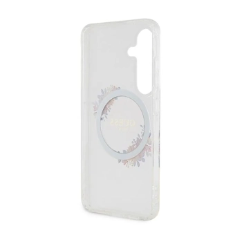 Guess IML Flowers Wreath MagSafe - Etui Samsung Galaxy S24 (przezroczysty)