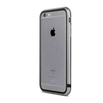 Moshi iGlaze Luxe - Etui z aluminiową ramką iPhone 6s Plus / iPhone 6 Plus (Titanium Grey)
