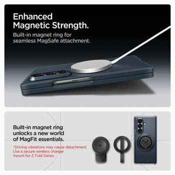 Spigen Tough Armor Pro Mag MagSafe - Etui do Samsung Galaxy Z Fold 7 (Metal Slate)
