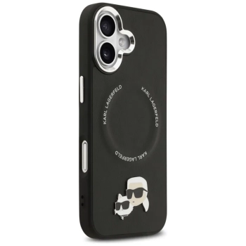 Karl Lagerfeld Karl & Choupette Pins MagSafe - Etui iPhone 17 (czarny)