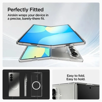 Spigen Airskin Mag MagSafe - Etui do Samsung Galaxy Z Fold 7 (Clear/White)