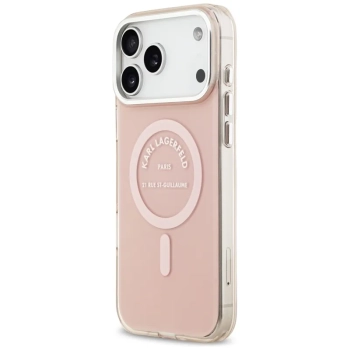 Karl Lagerfeld IML Karl RSG Logo MagSafe - Etui iPhone 17 Pro Max (różowy)