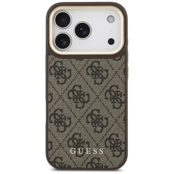 Guess Bundle Pack MagSafe 4G - Zestaw etui + portfel MagSafe do iPhone 17 Pro (brązowy)