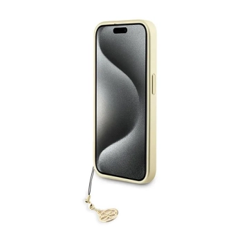 Guess 4G Charms Collection - Etui iPhone 15 Pro (brązowy)