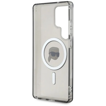 Karl Lagerfeld Button Karl Head Printed Logo MagSafe - Etui Samsung Galaxy S25 Ultra (czarny)