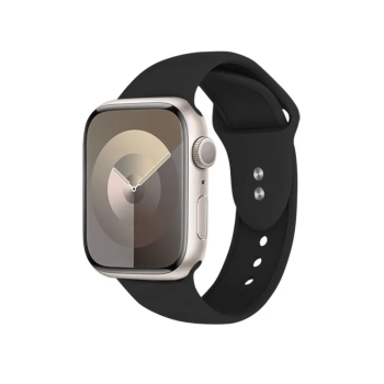 Crong Liquid - Pasek do Apple Watch 42/44/45/49 mm (czarny)