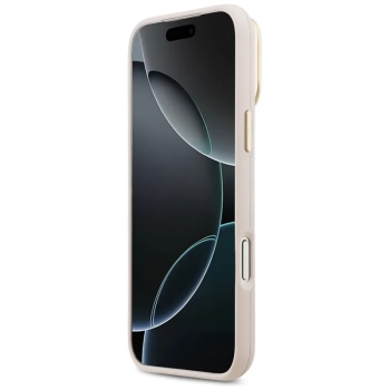 Guess Grained Big 4G & Stand Camera - Etui iPhone 17 Pro Max (różowy)