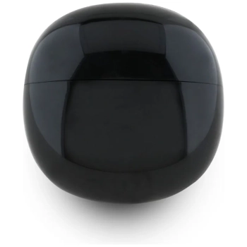 Guess Glossy Effect Egg Shape Printed Classic Logo - Słuchawki Bluetooth TWS + etui ładujące (czarny)