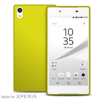 PURO Ultra Slim "0.3" Cover MFX - Zestaw etui + folia na ekran Sony Xperia Z5 (limonkowy)