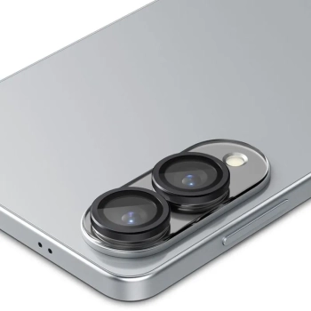 Spigen Optik Pro GLAS.TR EZ Fit Camera Protector 2-Pack - Szkło ochronne na obiektyw do Samsung Galaxy S25 Edge (2 szt)(Czarny)