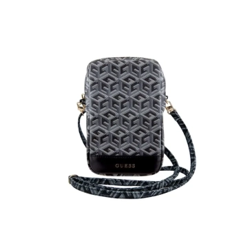 Guess Zip GCube Bottom Stripe - Torebka na telefon (czarny)