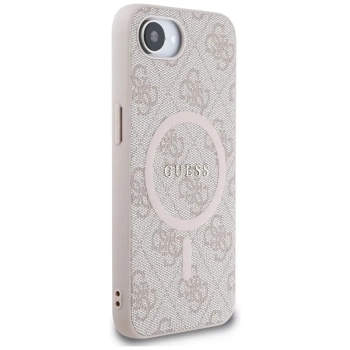Guess 4G Ring Classic Logo MagSafe - Etui do iPhone 16e (różowy)