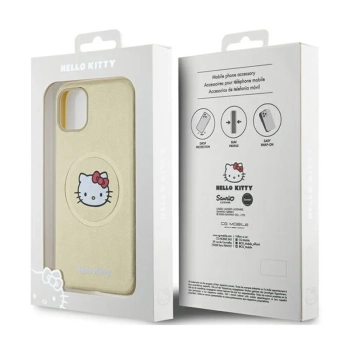 Hello Kitty Leather Kitty Head MagSafe - Etui iPhone 11 (złoty)