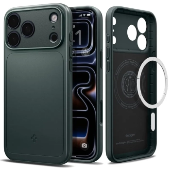 Spigen Thin Fit Mag MagSafe - Etui do iPhone 17 Pro (Abyss Green)