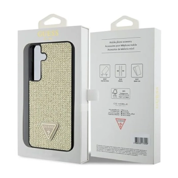 Guess Rhinestone Triangle - Etui Samsung Galaxy S24 (złoty)