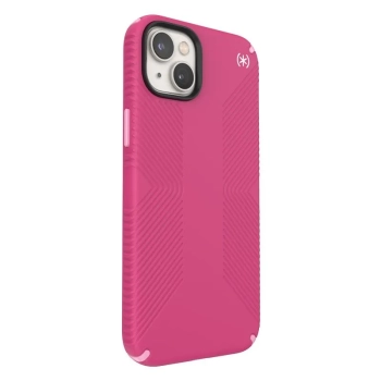 Speck Presidio2 Grip MagSafe - Antypoślizgowe etui iPhone 14 Plus (Digitalpink / Blossompink / White)