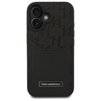 Karl Lagerfeld Cardslots Monogram - Etui iPhone 16 (czarny)