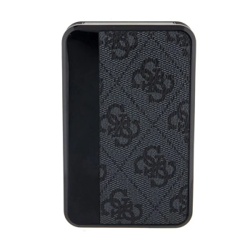 Guess 4G Leather Metal Logo - Power Bank 10000 mAh 18W (czarny)