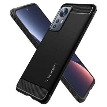 Spigen Rugged Armor - Etui do Xiaomi 12 / 12 X (Czarny)